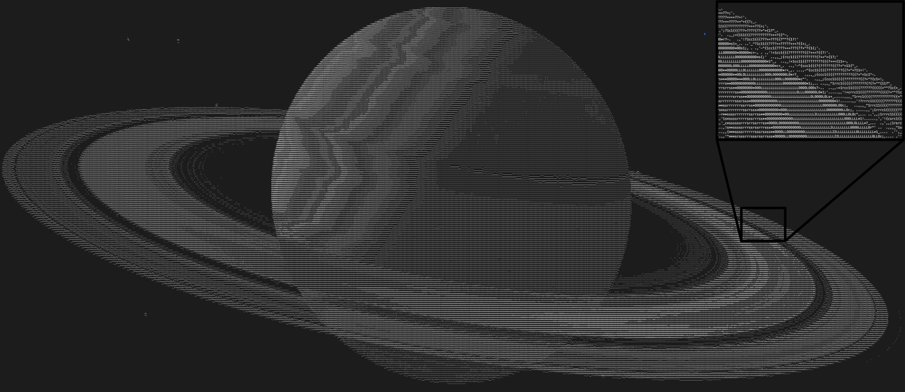ASCII Art Saturn